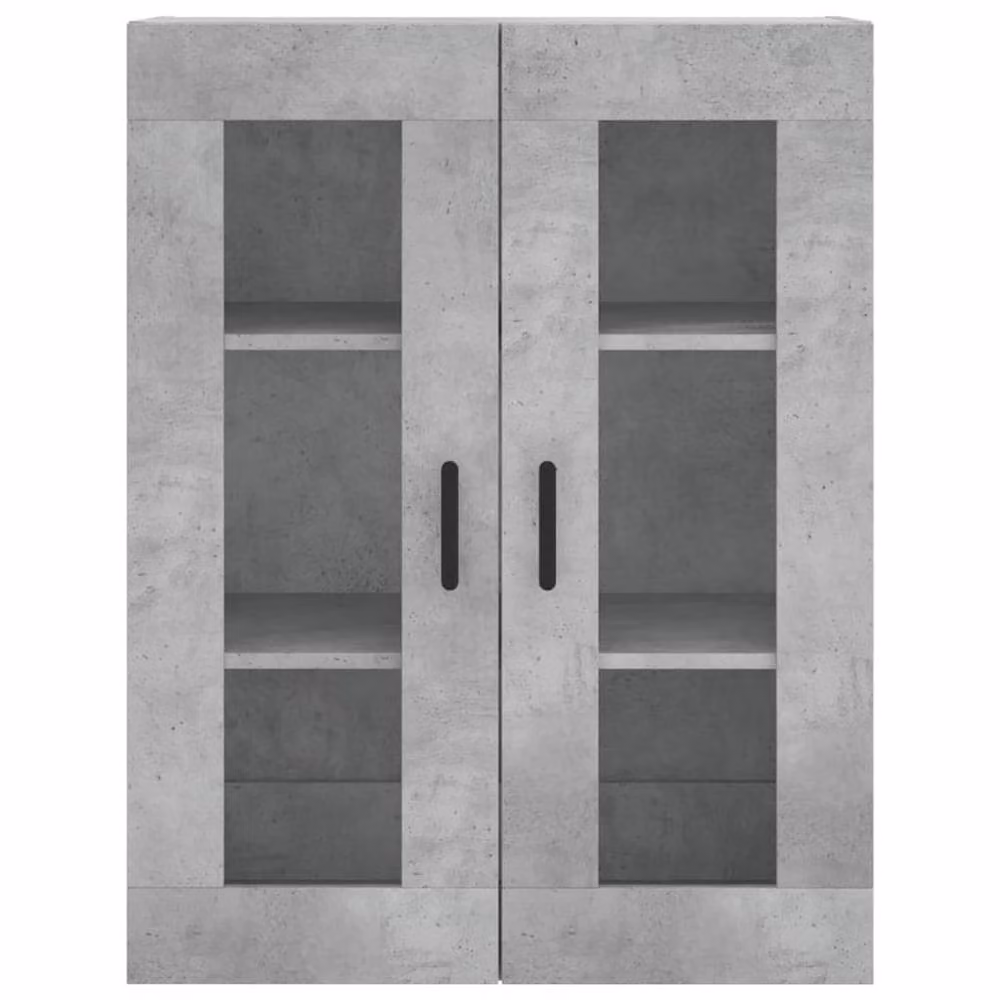 Berkfield Home Highboard in Concrete Grey with Glass Doors, W/D/H: 69.5 x 34 x 180 cm – 4