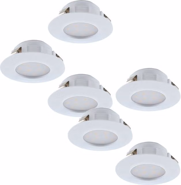 Loops White Round Flush Ceiling Downlight with 6W Built-in LED