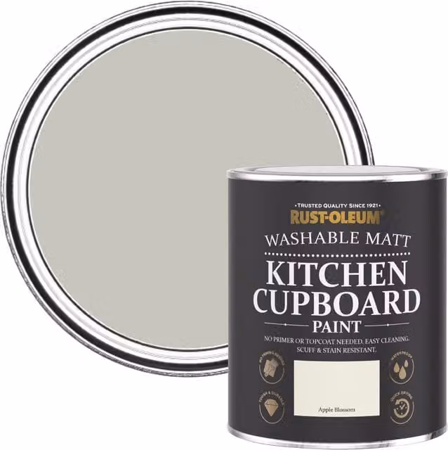 Rust-Oleum Apple Blossom Light Green Kitchen Cupboard Paint, Matt Finish, 750ml