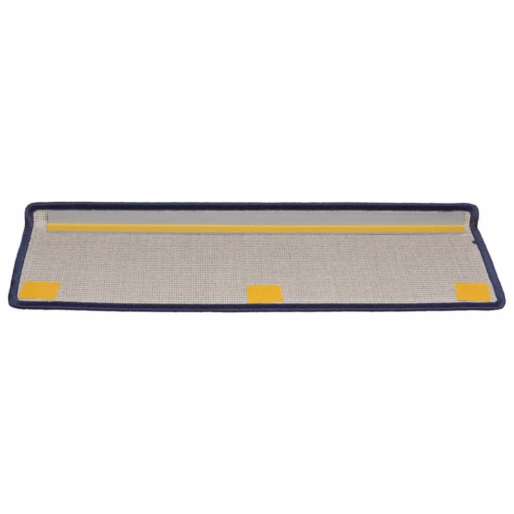 Berkfield Home Decorative Blue Carpet Stair Treads, 15 Pieces, W: 65 cm, D: 21 cm, H: 4 cm – 4