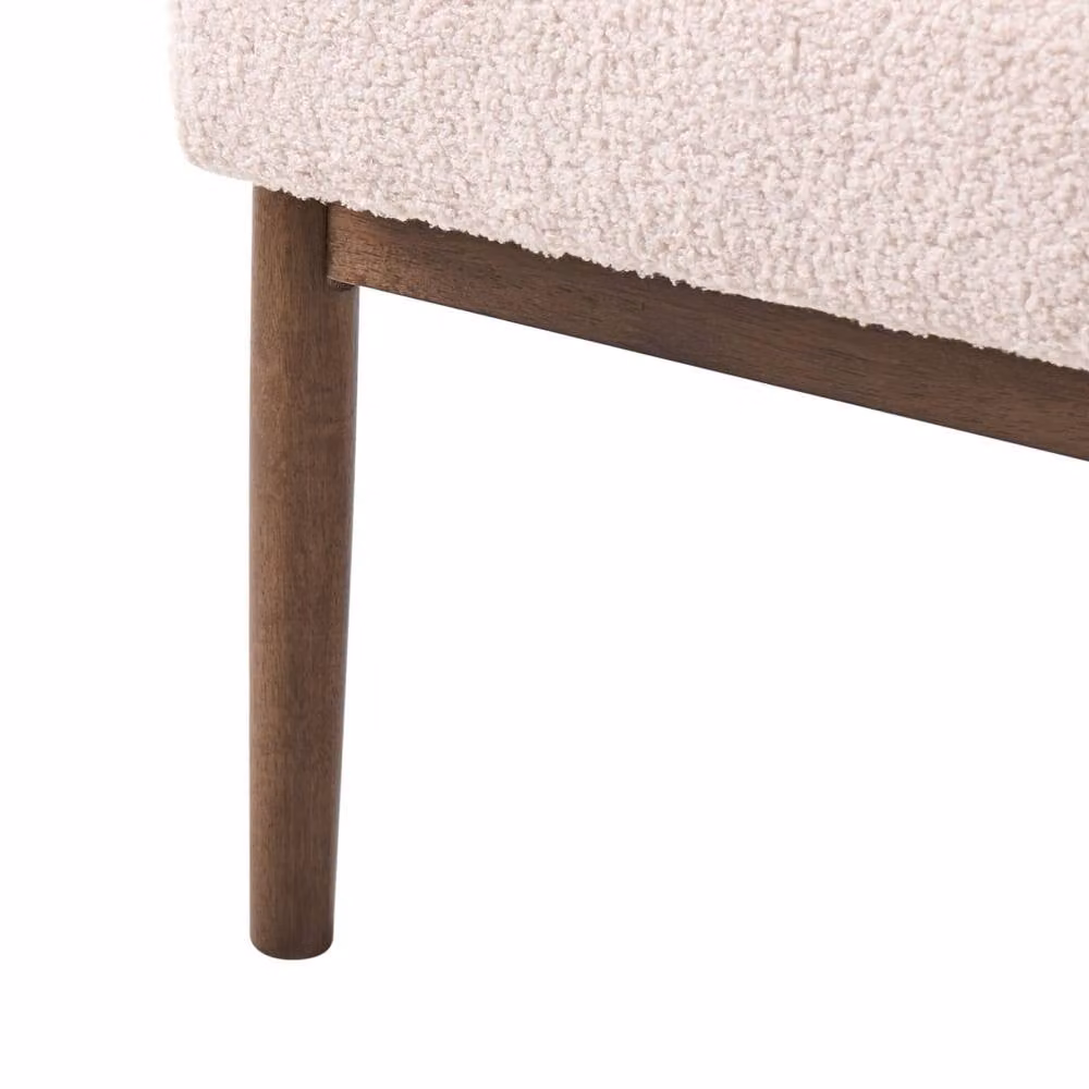 Wyld and Coco 2-Seater Boucle Sofa in Beige and Brown with Solid Wood Frame – 2