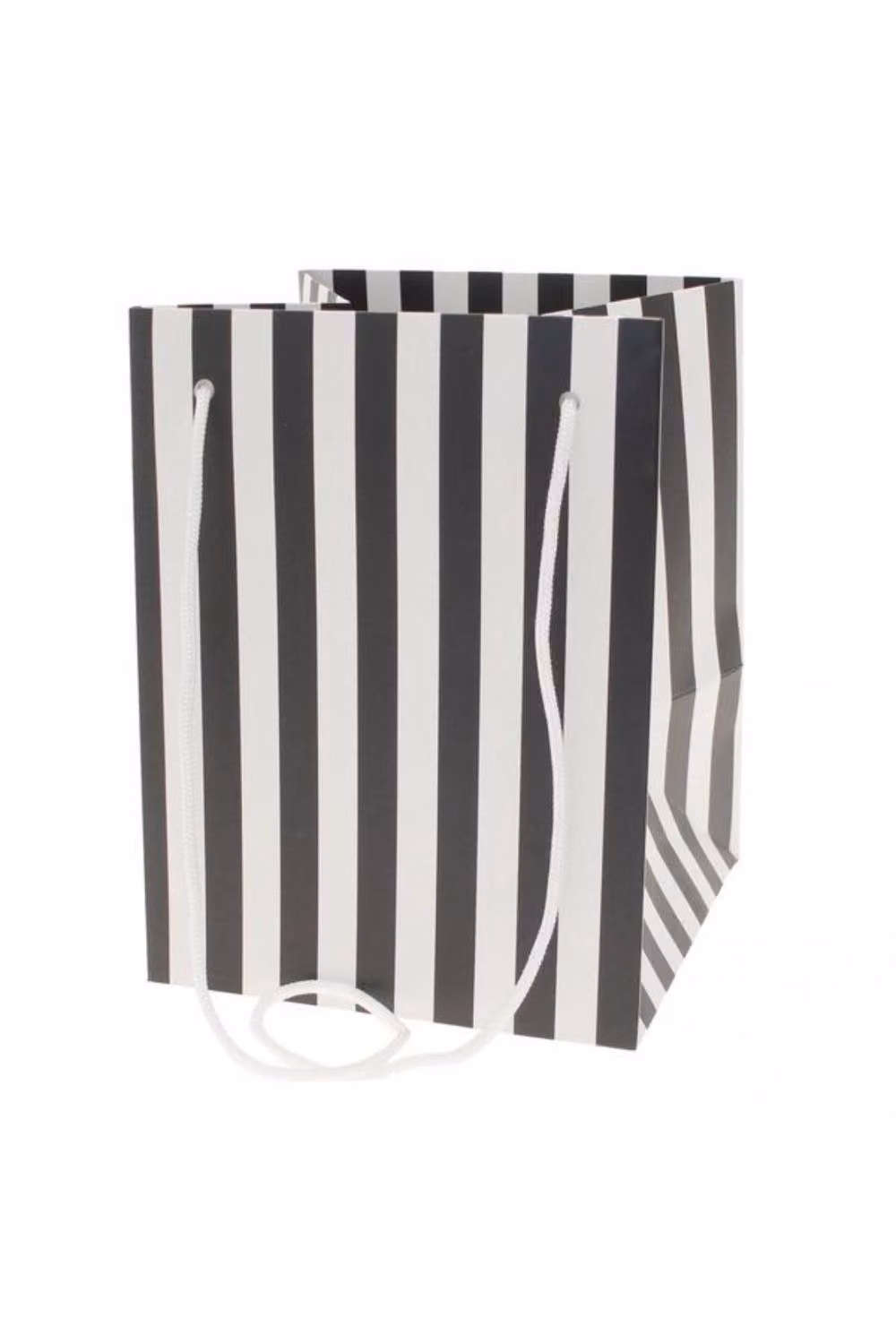 KDMD Black and White Candy Stripe Paper Hand Tied Party Bags, 10 Pack – 2