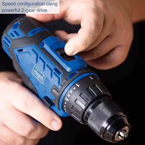 Scheppach C-DTB74/1-X IXES 20V Cordless Drill Starter Kit with 74-Piece Set and 2.0Ah Battery, Blue – 3