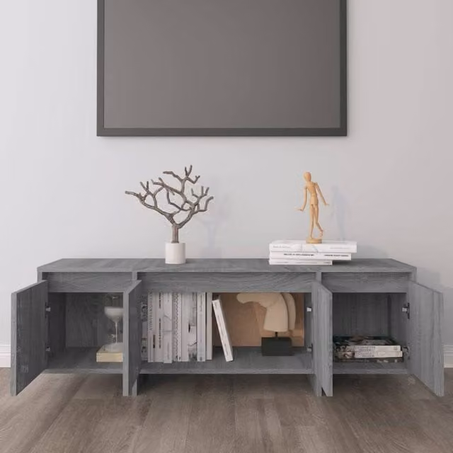 Berkfield Home TV Cabinet in Grey Sonoma, W/D/H: 120 x 30 x 40.5 cm – 1
