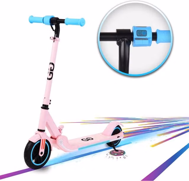 Gift Gadgets Pink Foldable and Adjustable Electric Scooter