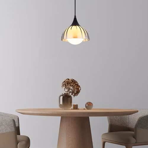 Netlighting Eva Dome Pendant Ceiling Light with Matt Black Metal and Smoke Glass Shade, H 120 cm – 4
