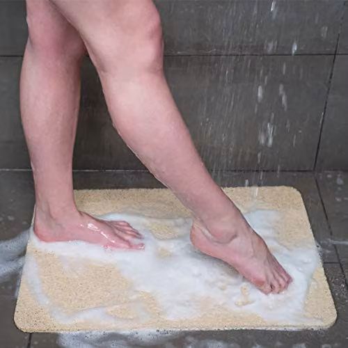 JML Beige Non-Slip, Quick-Drying and Mould-Resistant Rectangular Bath Mat – 2