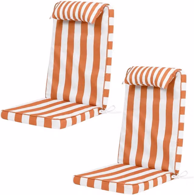 ICON Maritime High Back Seat Pad 2 Pack in Brown and Orange