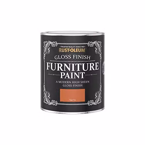 Rust-Oleum Orange Furniture and Skirting Board Paint in Gloss Finish, 750ml – 2