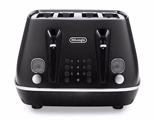 De'Longhi Distinta X Stainless Steel 4 Slice Toaster, Black