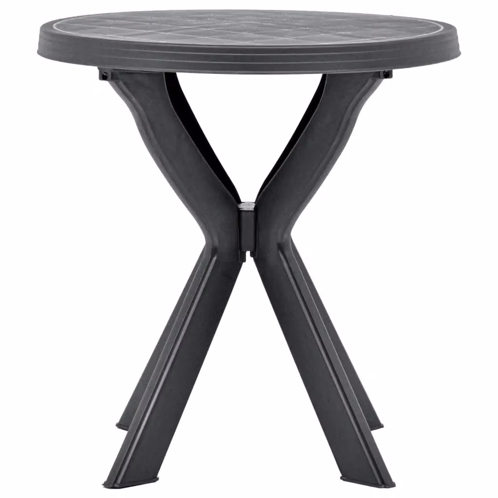 Berkfield Home Bistro Table in Anthracite and Black Plastic, Diameter: 70 cm – 2