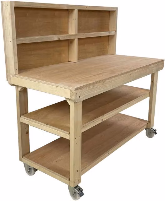 Arbor Garden Solutions Eucalyptus Hardwood Top Wooden Workbench in Multi-colour