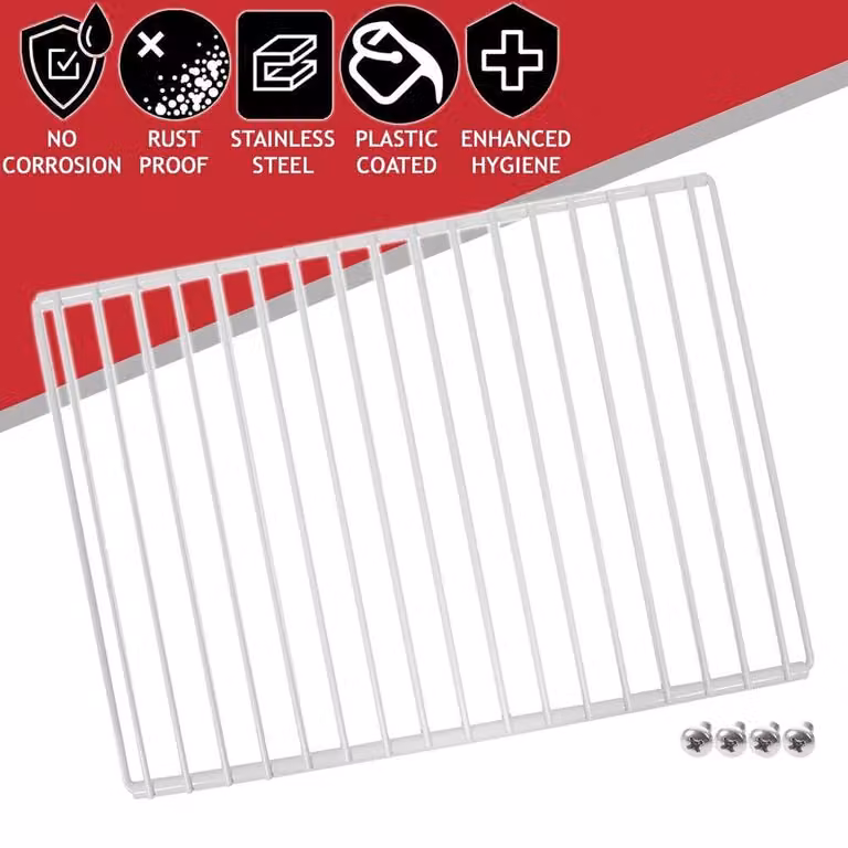 SPETLEK Small White Plastic Coated Wall Mounted Rack