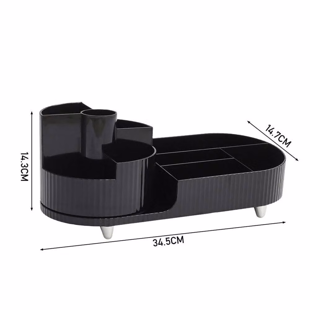 FORGEVIO Black Desktop Cosmetic Makeup Storage Box, Width: 50 cm – 2