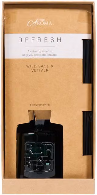 True Aroma Refresh Glass Reed Diffuser in Green