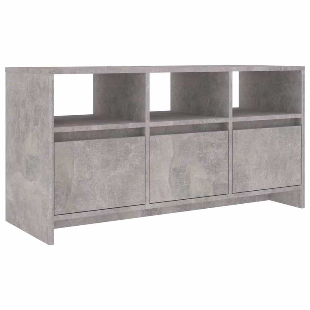 Berkfield Home Modern TV Cabinet in Concrete Grey, W: 102 cm, D: 37.5 cm, H: 52.5 cm – 2