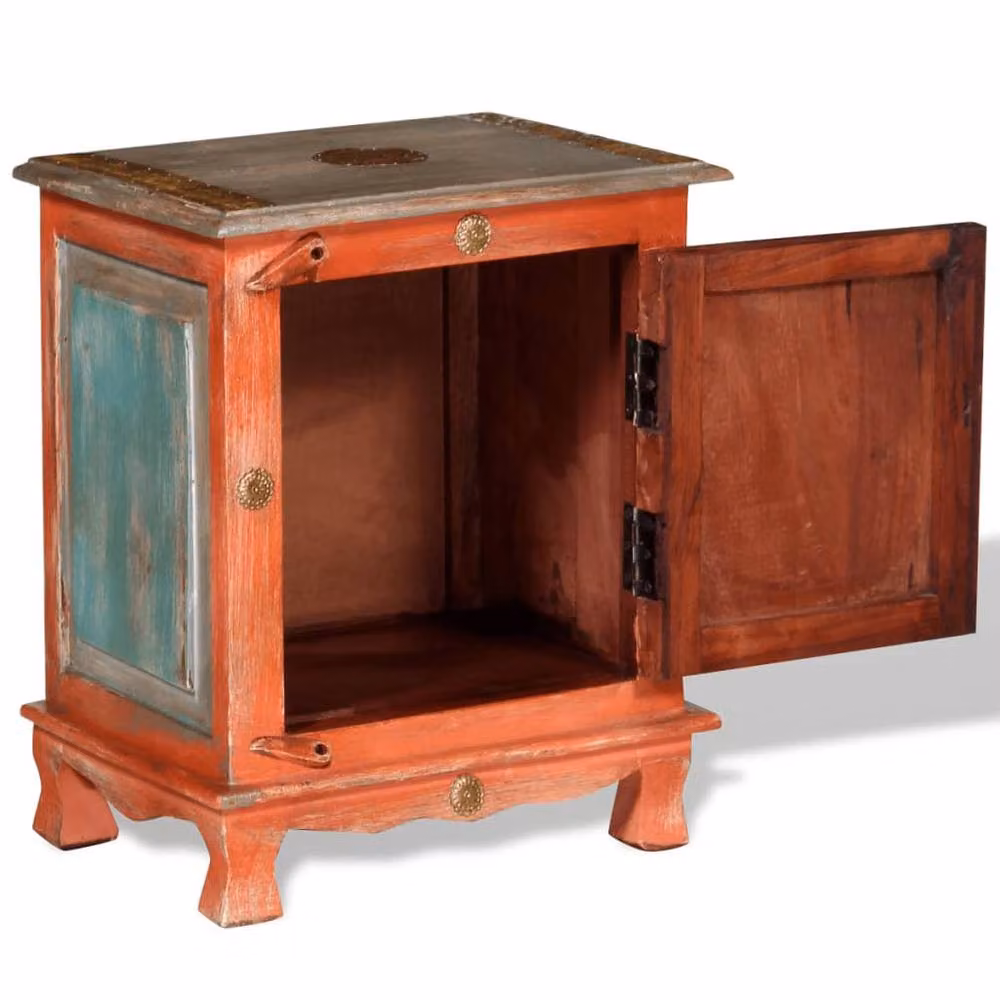Berkfield Home Orange Solid Mango Wood Nightstand – 2