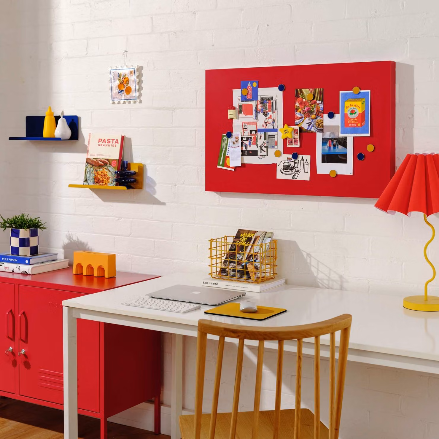 Mustard Made The Storyboard Wall Planner in Red Metal – 4