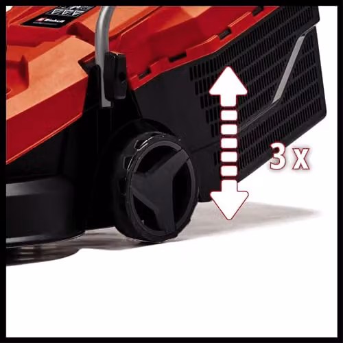 Einhell 1000W Electric Lawn Mower with 32cm Cutting Width and 30L Collection Bag in Red and Black – 3