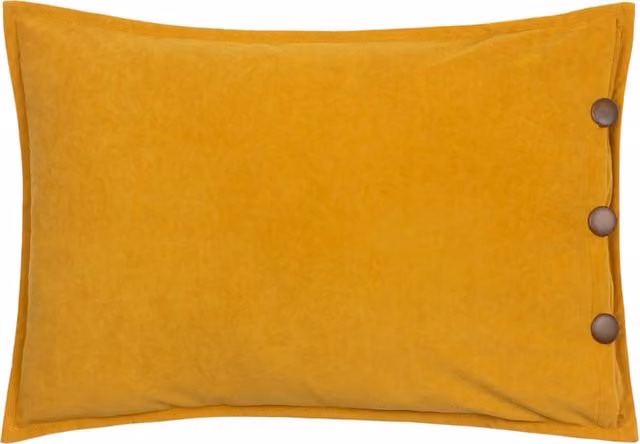 Effron Gold Washed Velvet Rectangular Cushion W: 50 cm, H: 35 cm