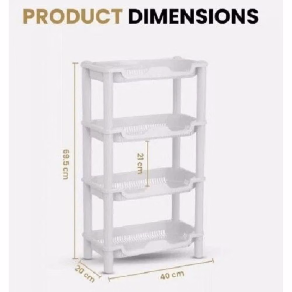 FORGEVIO White 4 Tier Corner Bathroom Shower Caddy and Freestanding Storage Shelf – 2