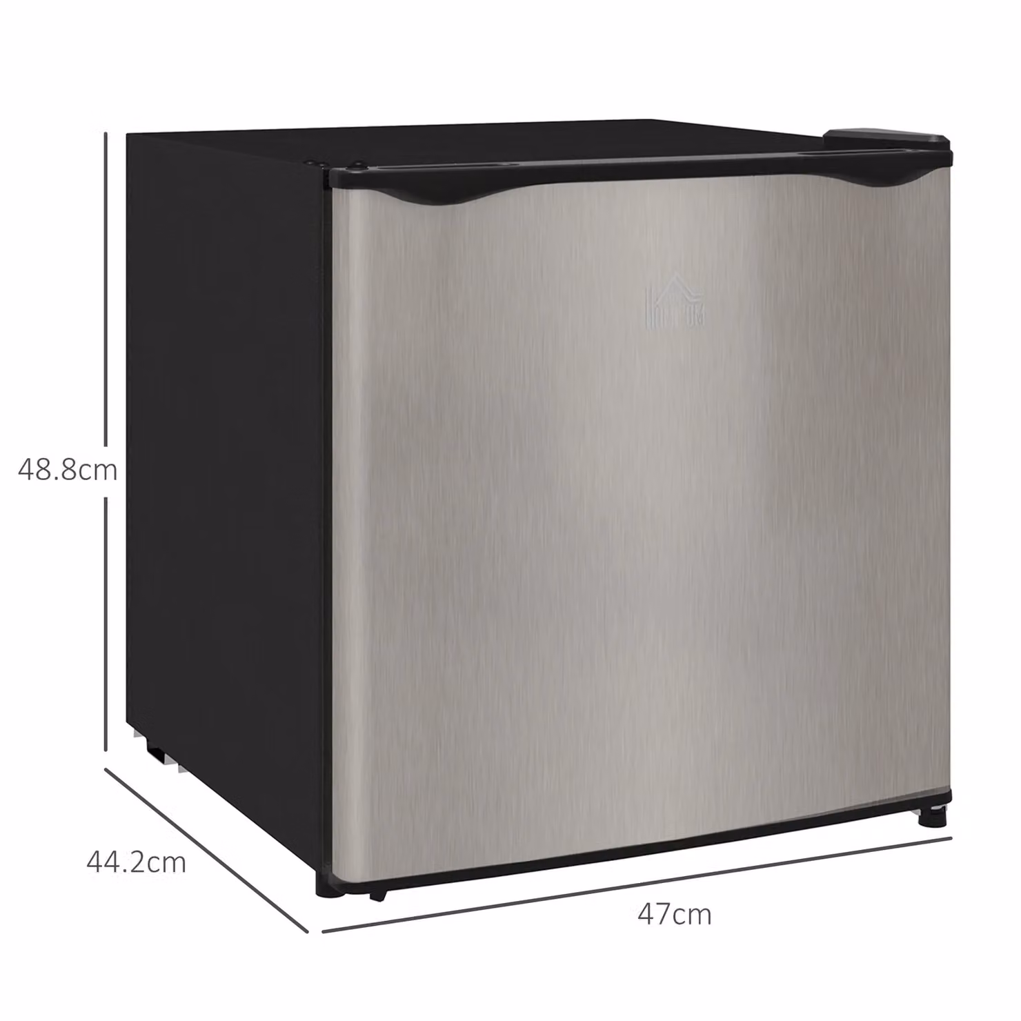 HOMCOM 35L Silver Tabletop Upright Freezer with Adjustable Temperature and Wire Shelf – 3