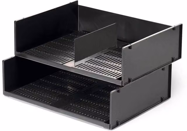 Durable Optimo Plastic Stackable Letter Tray for A3 and A4 Documents, Anthracite – 1