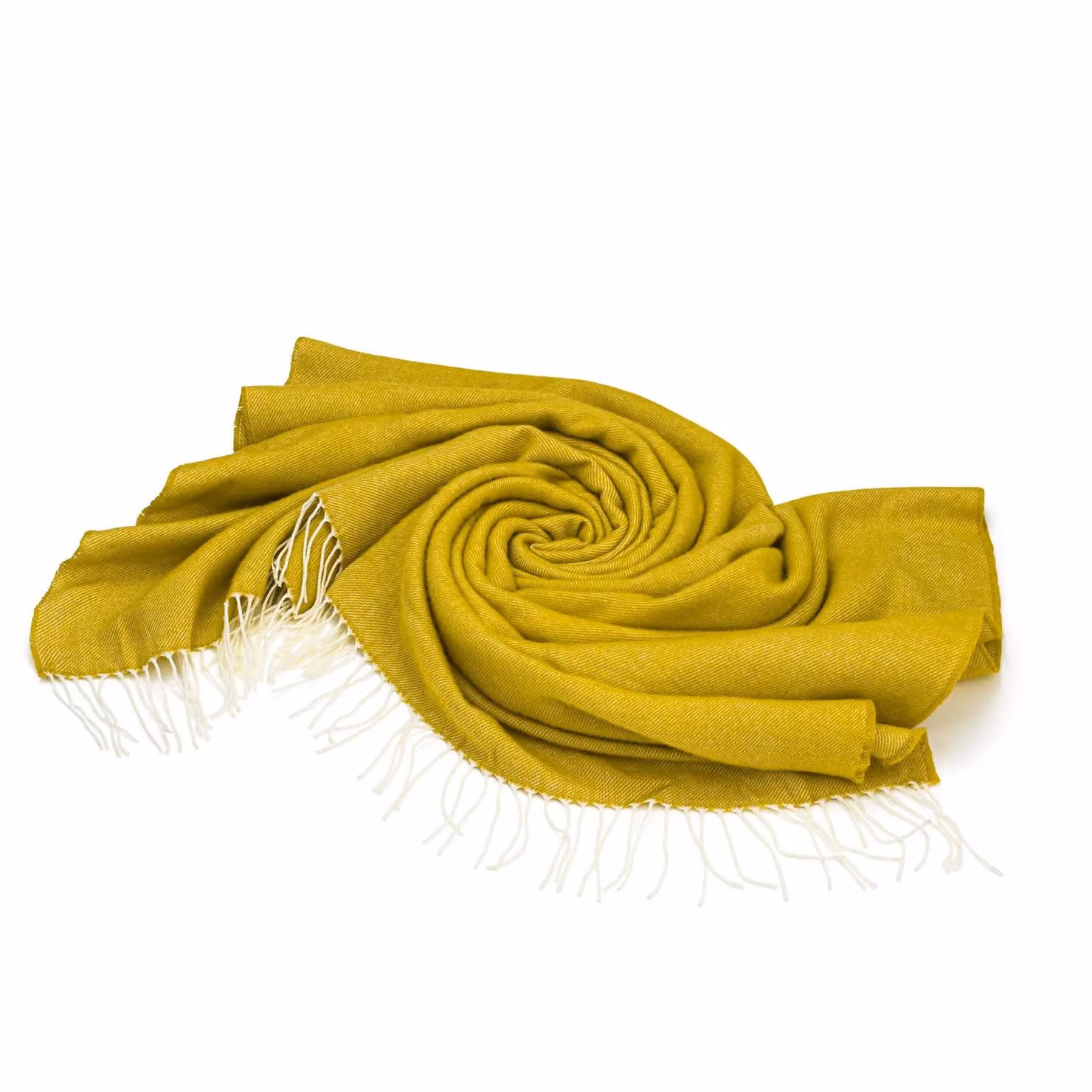 Luxury Living Polyacrylic Throw with Fringes in Green, White and Yellow, W/D/H: 150 x 125 cm – 2