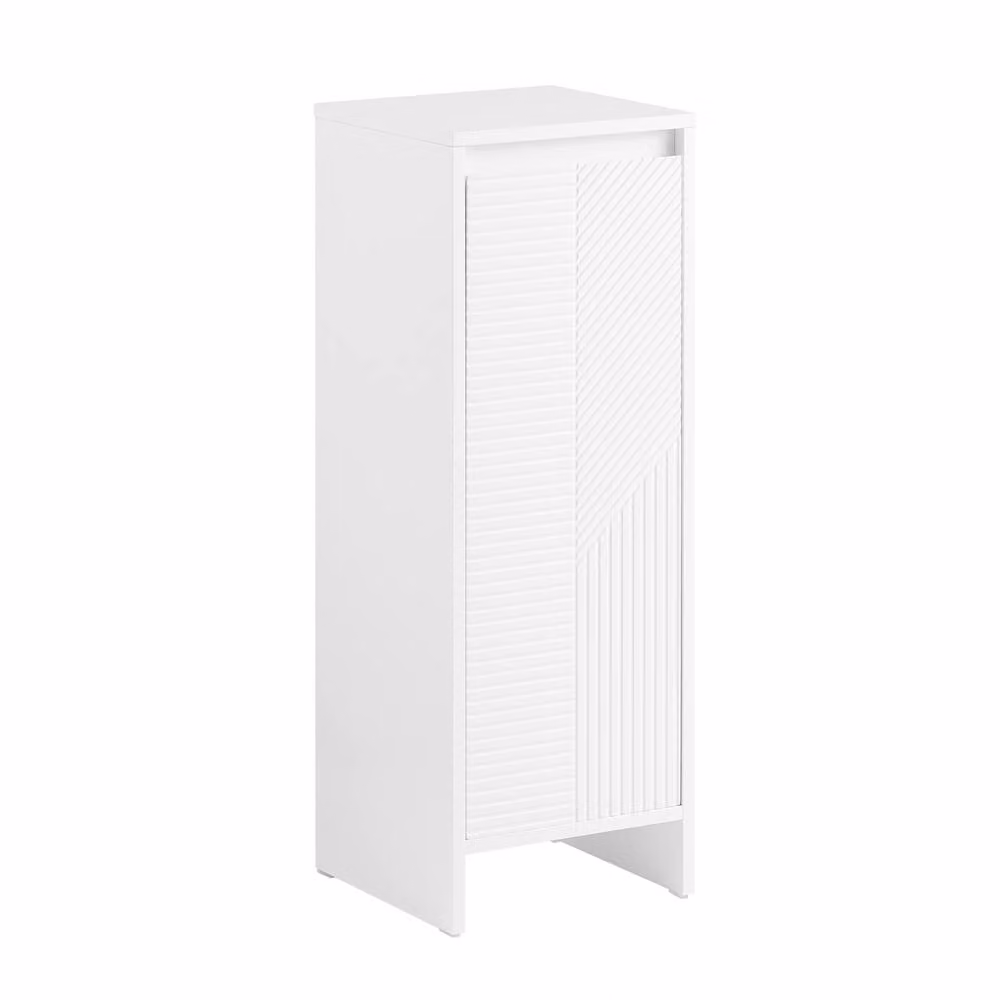 SoBuy Modern White Freestanding Bathroom Cabinet with Hinged Doors – 2