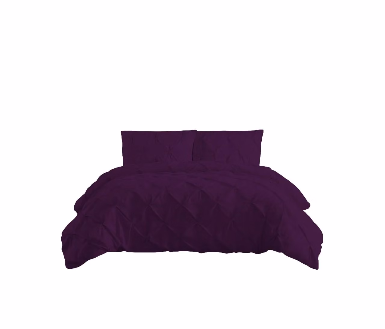 Home Sweet Home UK Pintuck Polycotton Duvet Cover and Pillowcase Set in Purple, Double Size – 2