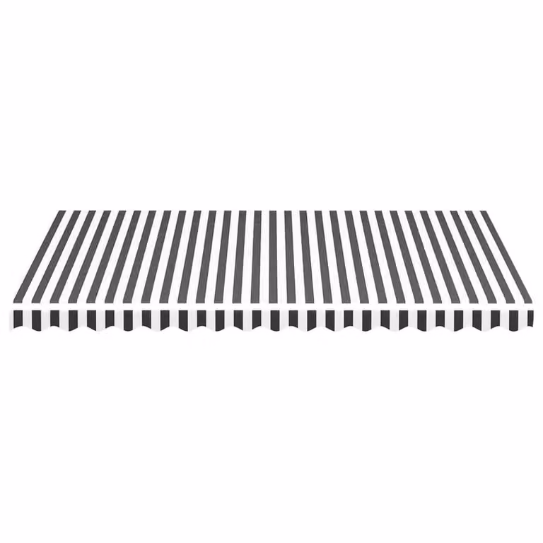 Berkfield Home Replacement Awning Fabric in Black, Anthracite and White, W/D/H: 400 x 295 x 2 cm