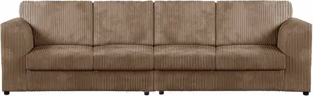 Luxor Living Luxor 4 Seater Jumbo Cord Fabric Sofa in Camel – 1