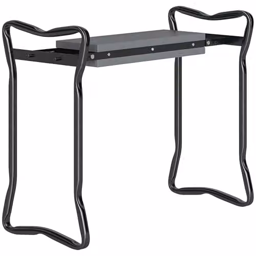 Outsunny 2 in 1 Folding Garden Kneeler and Foam Seat Bench, Grey – 1