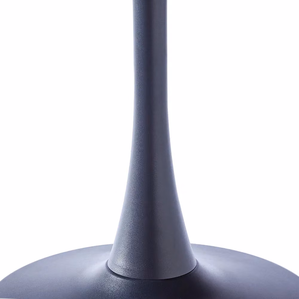 Living and Home Modern Round Dining Table with MDF Top and Metal Base in Black, H 73 cm x W 90 cm – 5