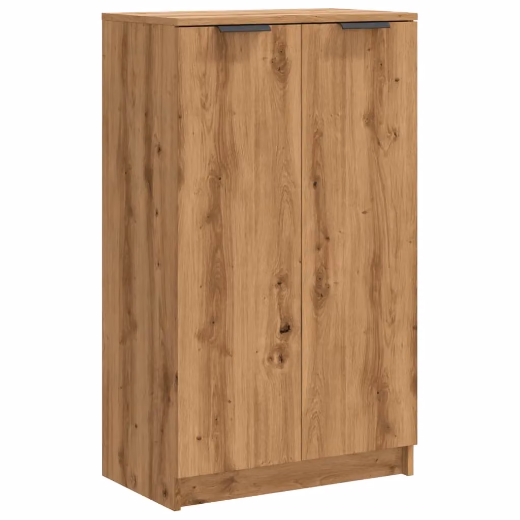 Berkfield Home Artisan Oak Shoe Cabinet in Brown, W/D/H: 59 x 35 x 100.5 cm – 2