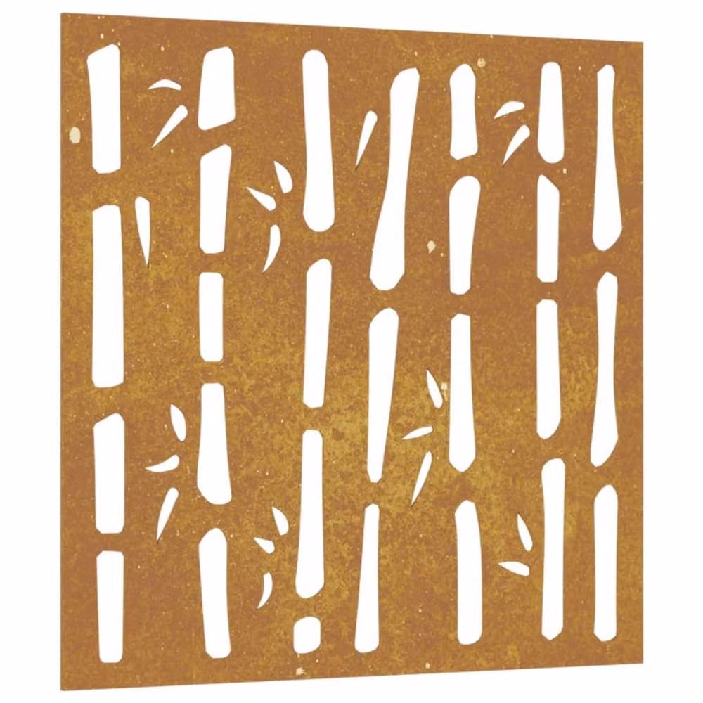 Berkfield Home Garden Wall Decoration, Brown Steel Floral Design, W/H: 55 x 55 cm – 2