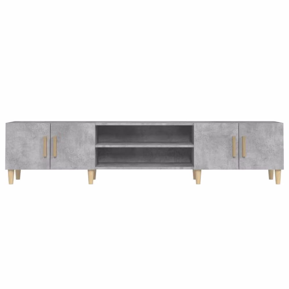 Berkfield Home TV Cabinet in Concrete Grey, W/D/H: 180 x 40 x 31.5 cm – 4