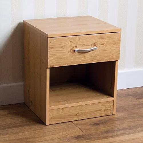Vida Designs Riano Pine Bedside Table with One Drawer – 2