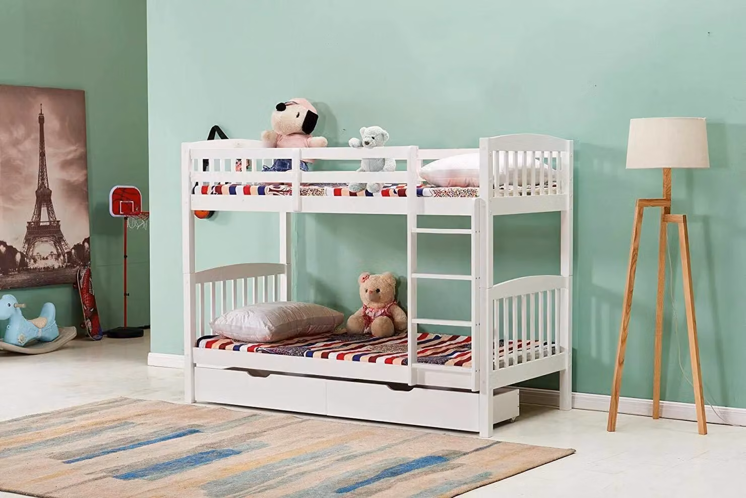 Kosy Koala White Pine Wood Kids Cabin Bunk Bed with House Frame – 2