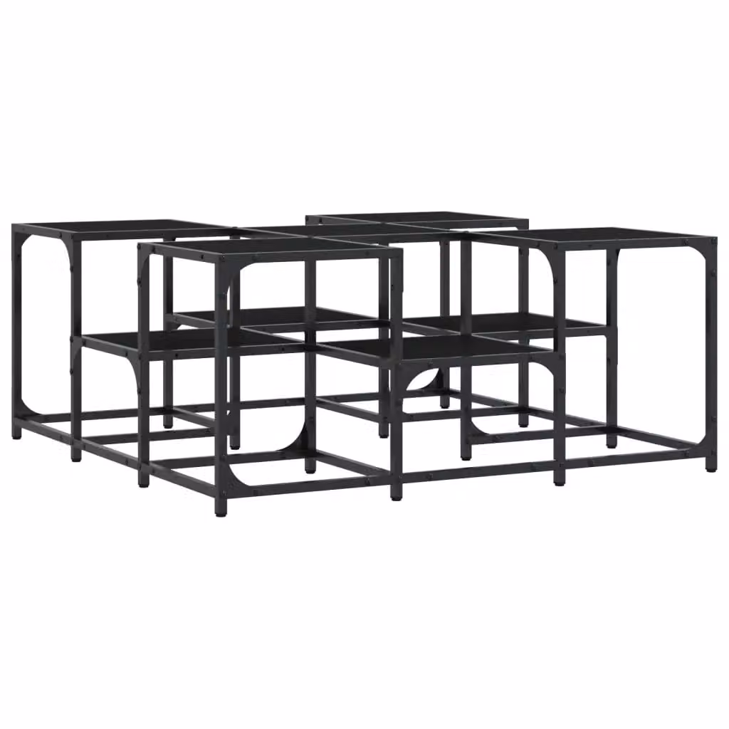 Berkfield Home Black Square Coffee Table in Engineered Wood, W/D/H: 91 x 91 x 40 cm – 2