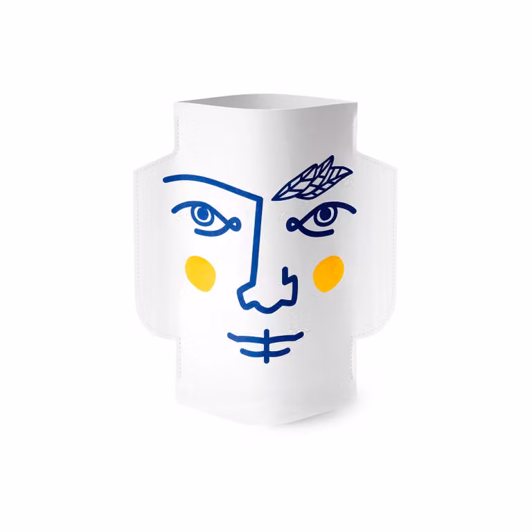 Octaevo Janus White Paper Vase