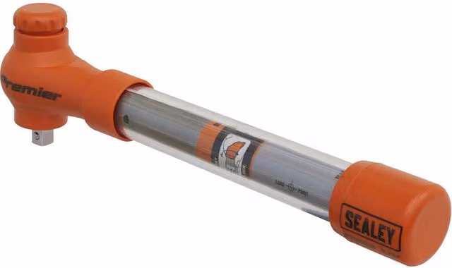 Loops Insulated Torque Wrench 3/8 inch Sq Drive Calibrated 5 to 25 Nm Orange and Multicolour