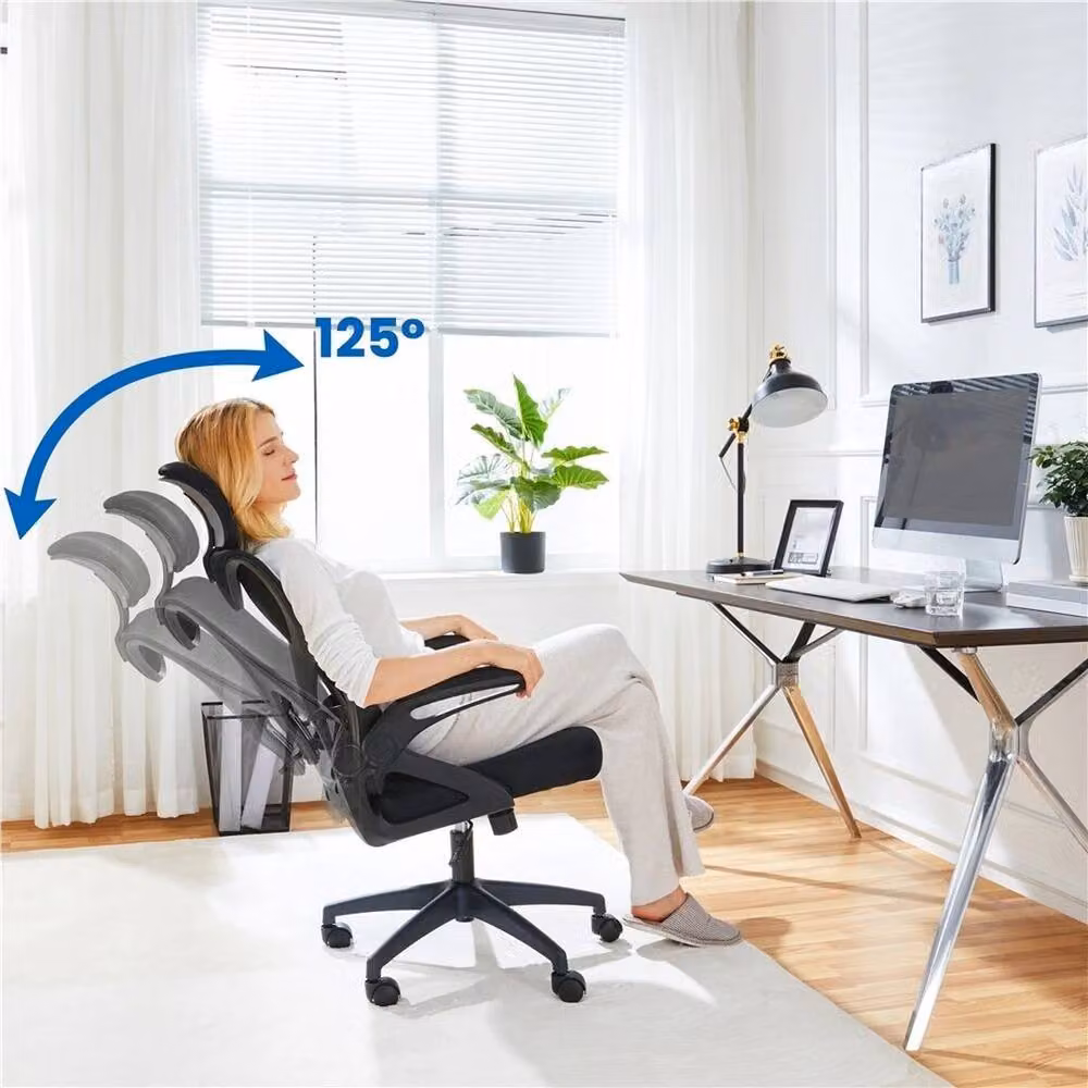 Kelvenix Ergonomic High Back Mesh Office Chair in Black with Headrest and Armrests – 4