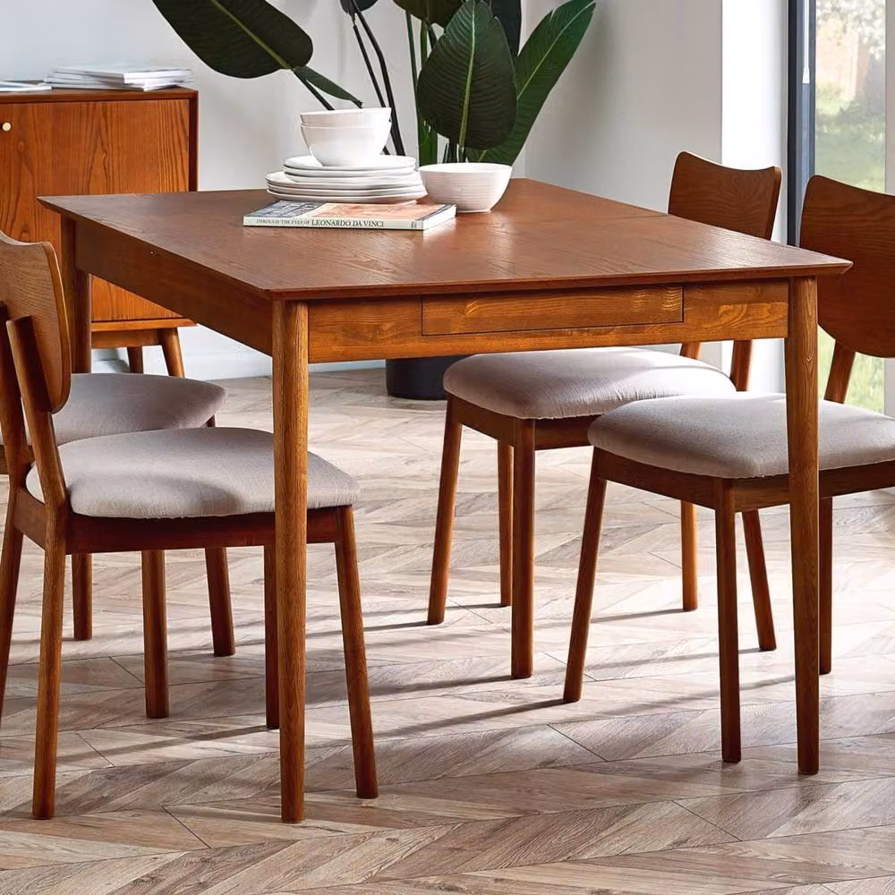 Cheshire Premium Hartwell 180cm Extending Rectangular Dining Table in Brown – 2