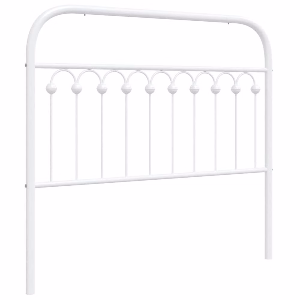 Berkfield Home Metal Headboard in White, Width: 107 cm – 2