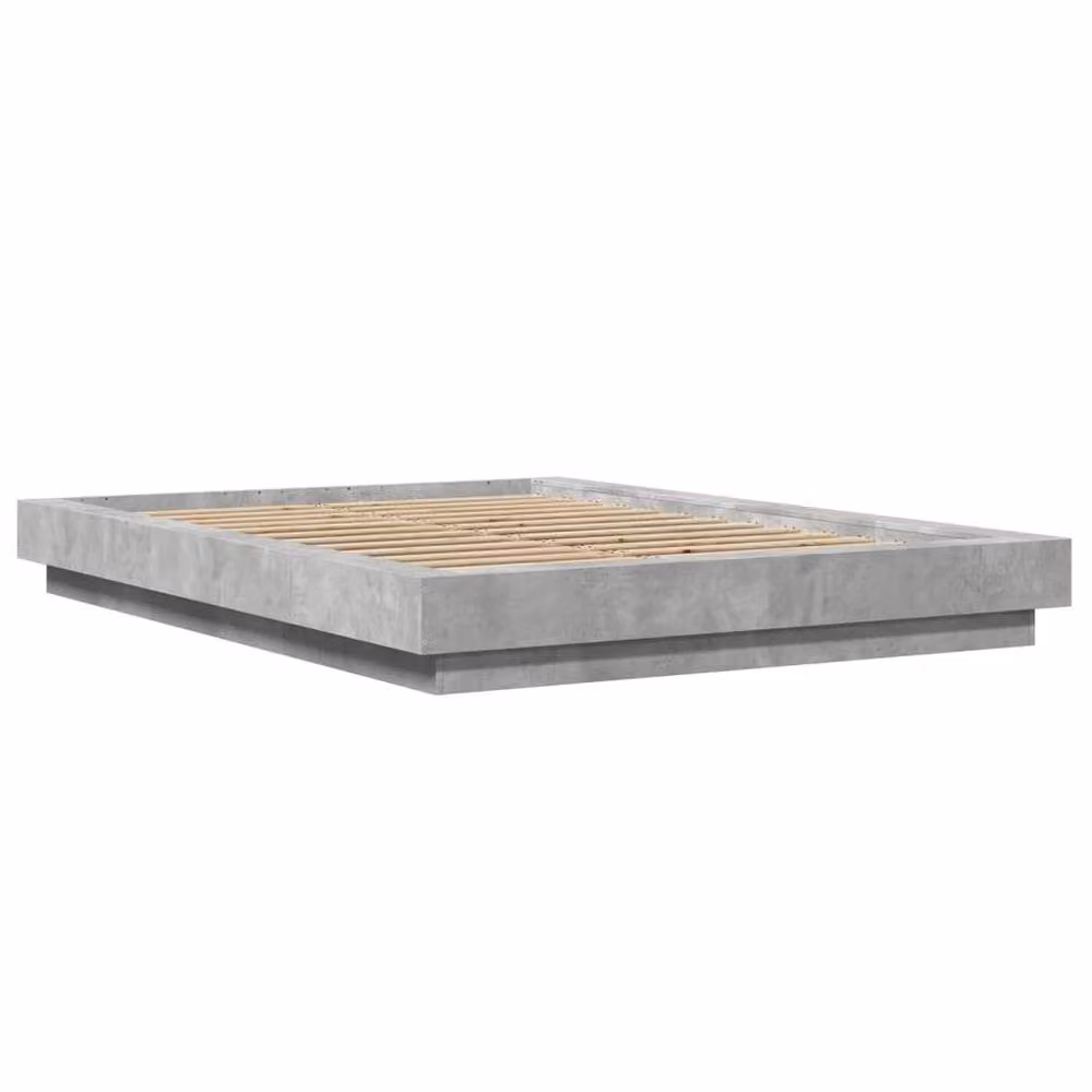 Berkfield Home Modern Small Double Bed Frame in Grey, W/D/H: 120 x 190 x 23 cm – 3