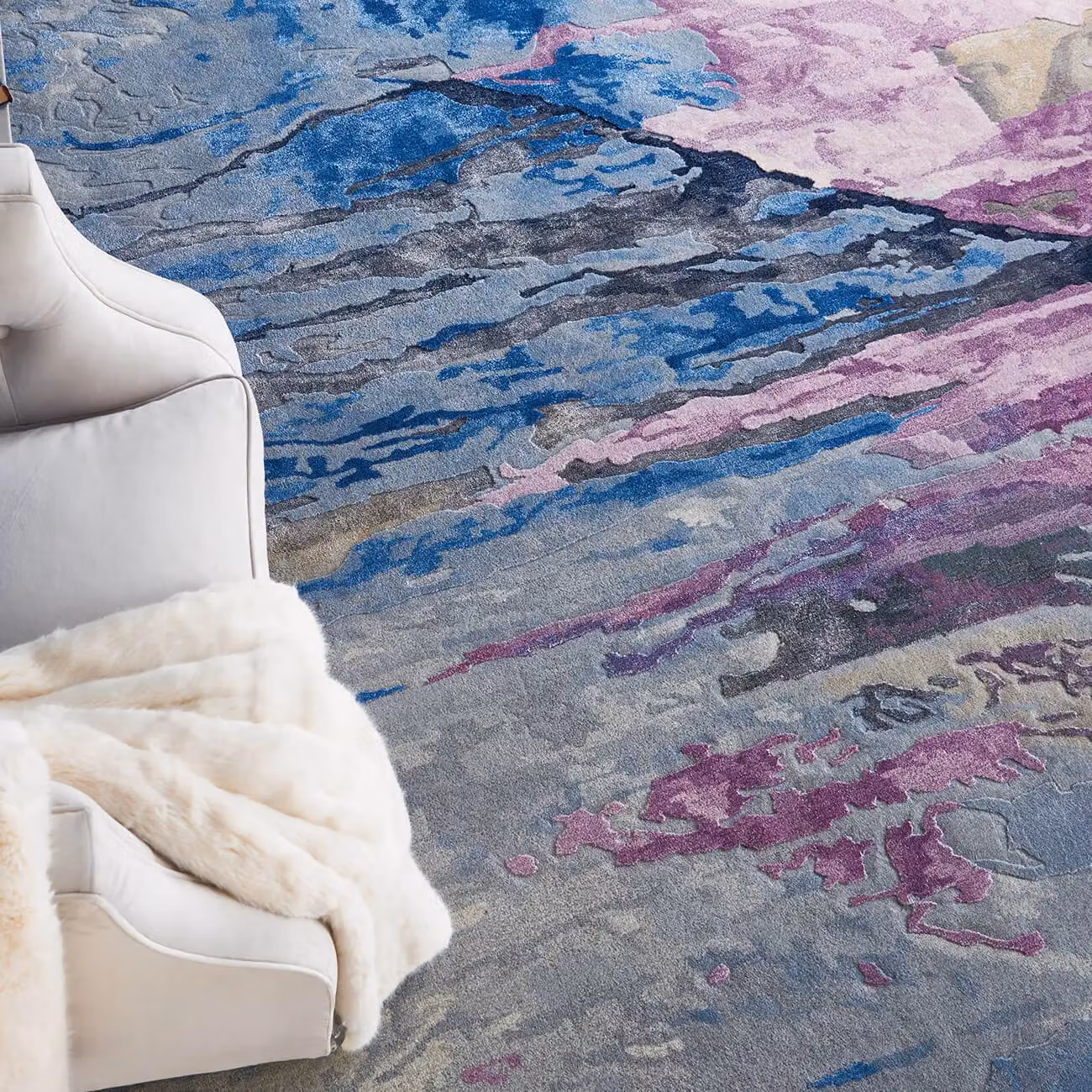 The Rug Shop UK Multi Handmade Abstract Optical 3D Wool Area Rug, Multicolour, W: 114 cm, L: 170 cm – 3