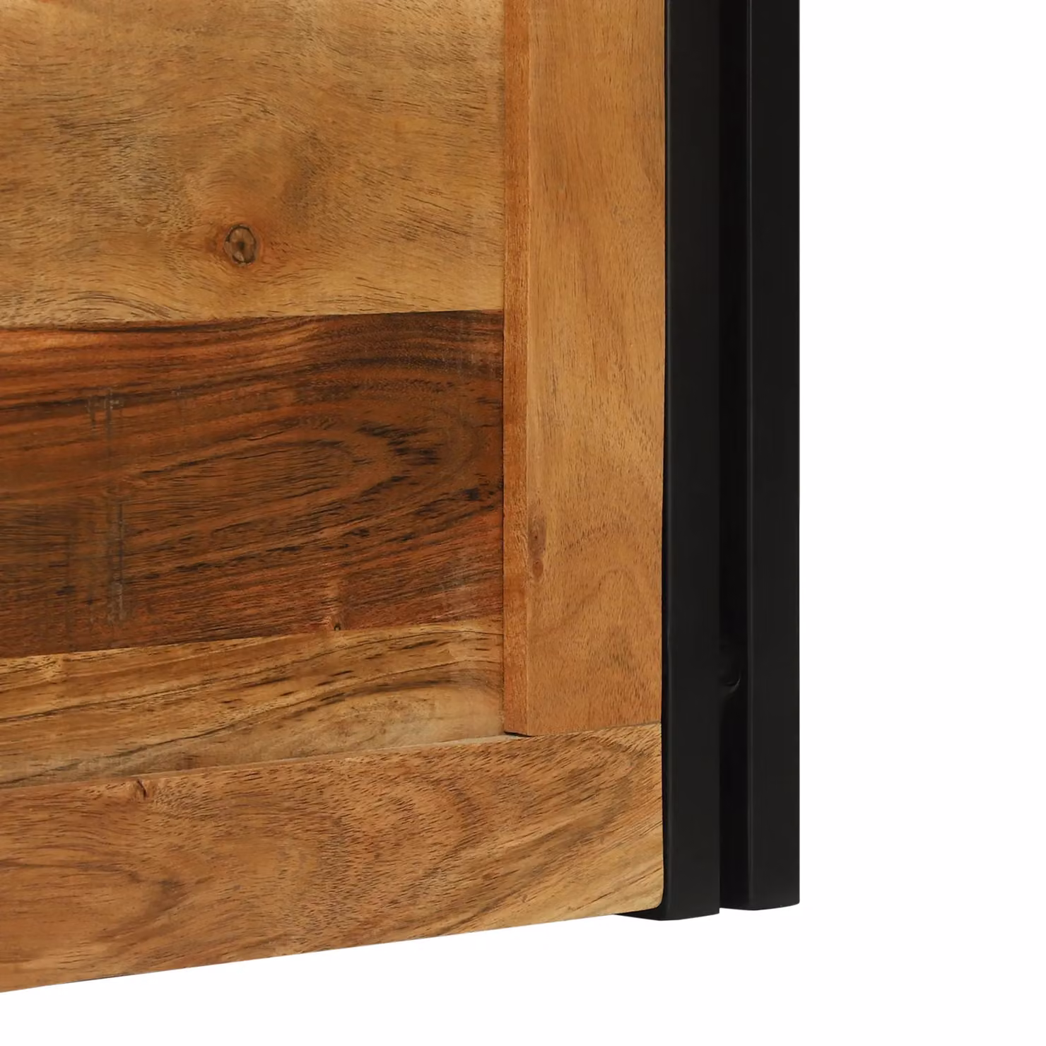 Berkfield Home Rustic Solid Acacia Wood Storage Box in Brown W/D/H: 80 x 50 x 50 cm – 6