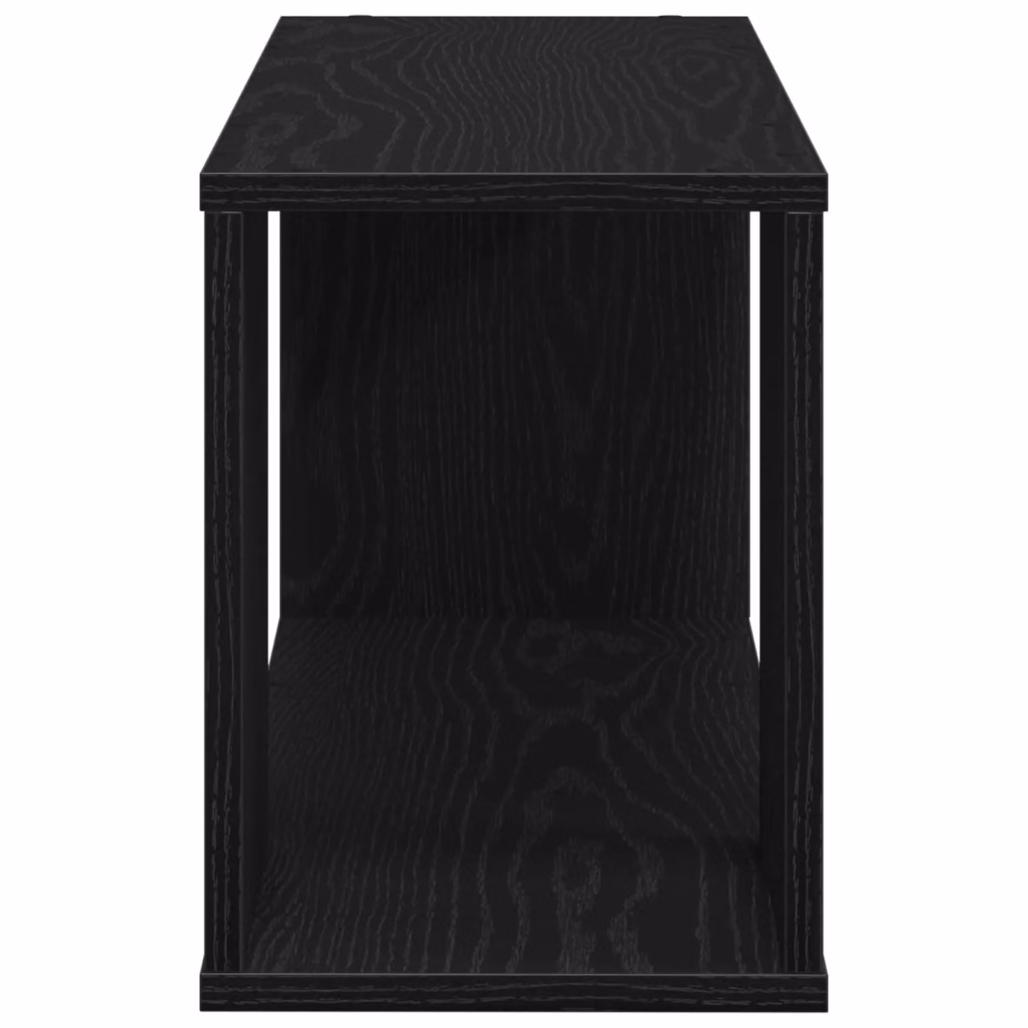 Berkfield Home Modern White and Black TV Stand Made from Engineered Wood, W/D/H: 80 x 24 x 32 cm – 4