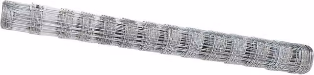 Berkfield Home Field Fence Galvanised Steel in Silver/Grey, H: 140 cm, L: 25 m